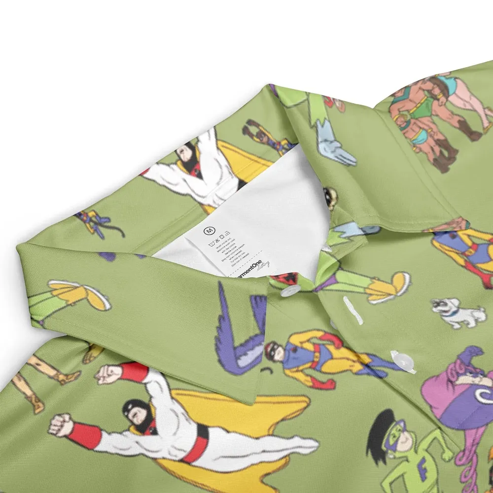 60s Vintage Characters AOP Men/Women Polo Shirt - 3