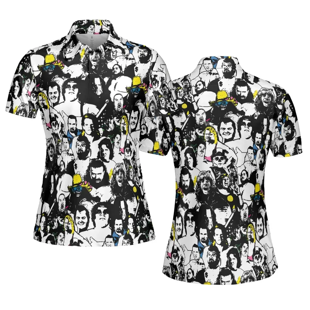 Iconic faces Royal Rumble AOP Men/Women Polo Shirt - 5