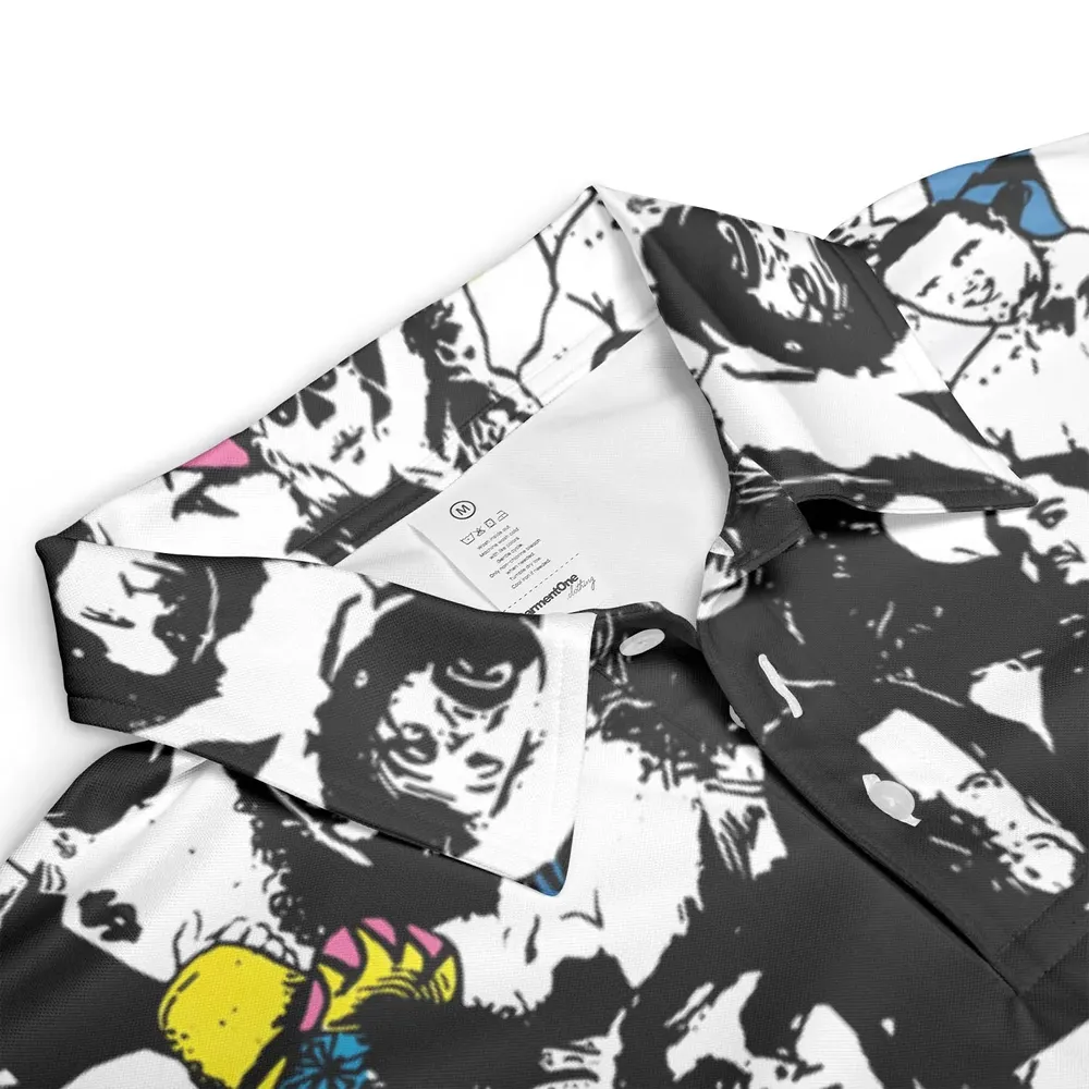 Iconic faces Royal Rumble AOP Men/Women Polo Shirt - 3