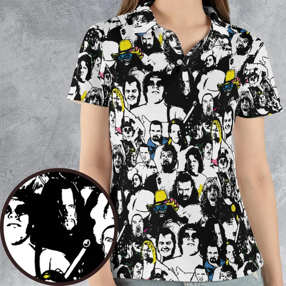 Iconic faces Royal Rumble AOP Men/Women Polo Shirt - 4