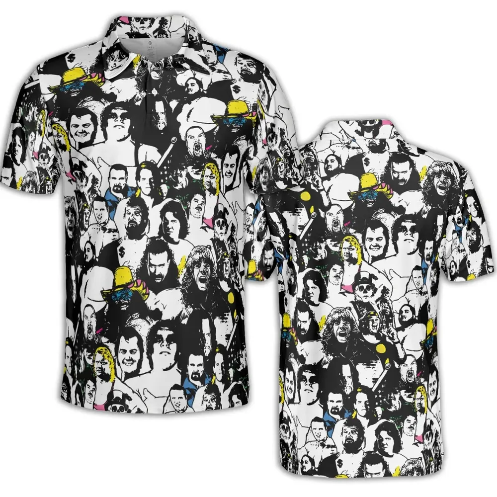 Iconic faces Royal Rumble AOP Men/Women Polo Shirt - 2