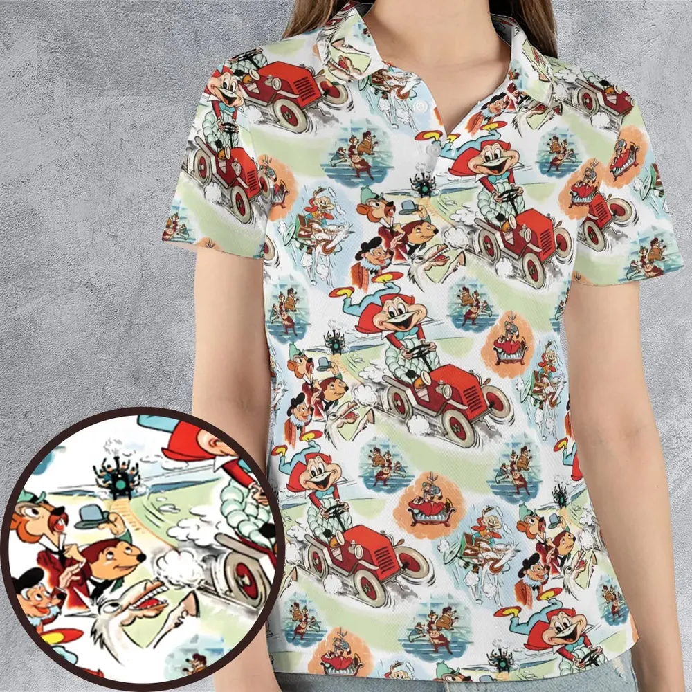 Wind in the Willows Characters AOP Men/Women Polo Shirt - 4