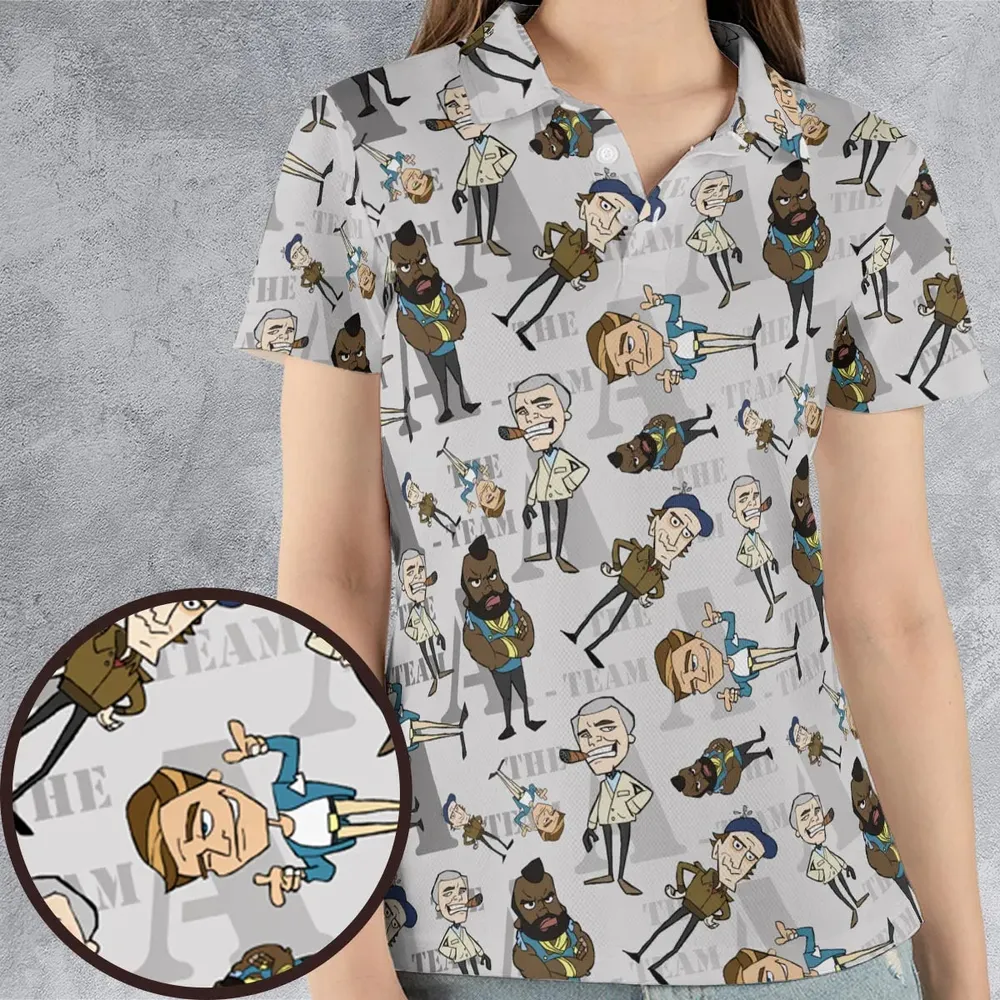 The A-team Characters Series AOP Men/Women Polo Shirt - 4