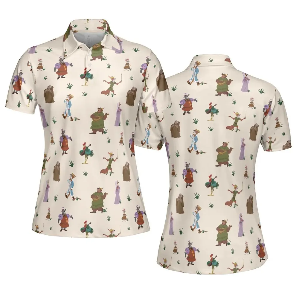 Oo-de-lally Robin Hood Characters AOP Men/Women Polo Shirt - 5