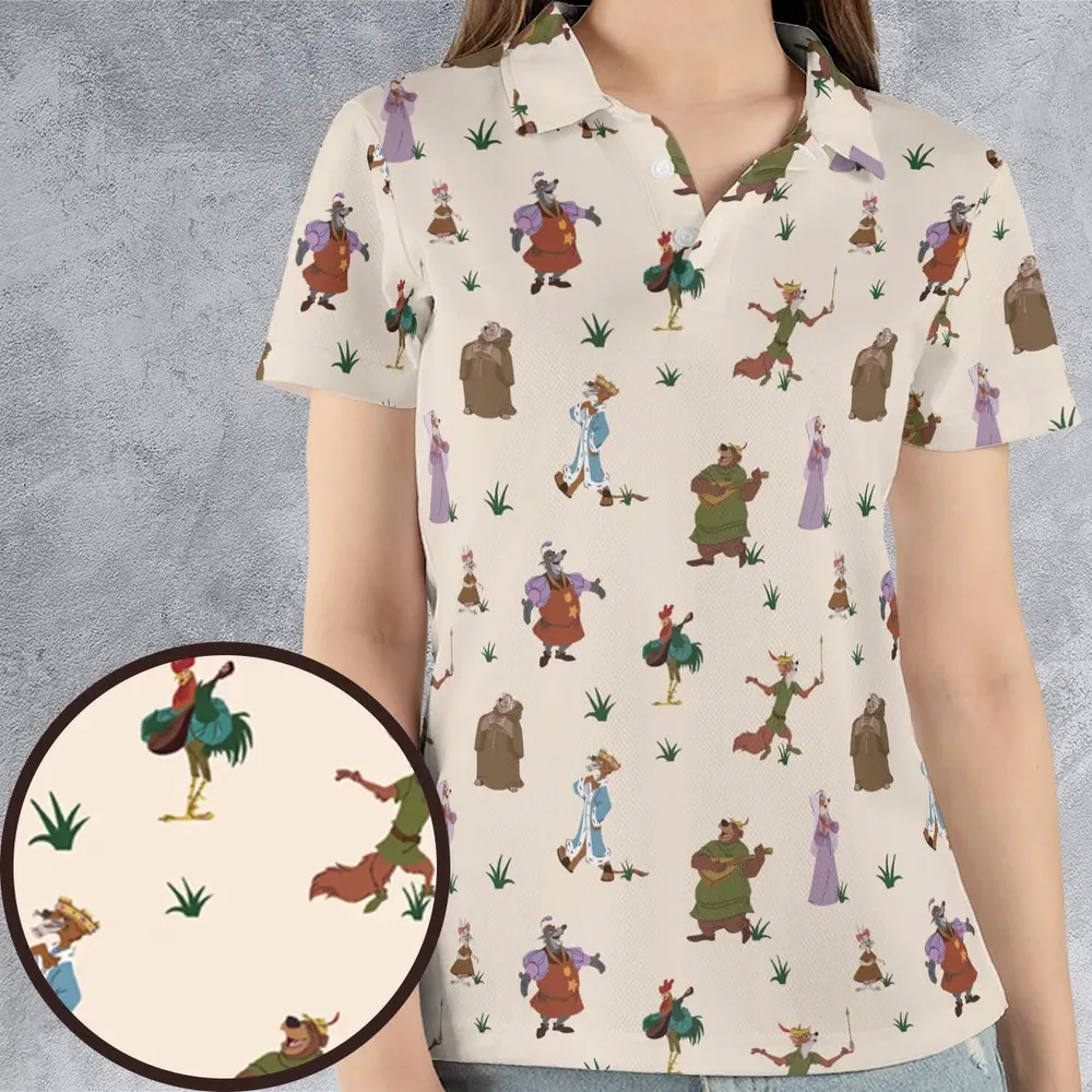 Oo-de-lally Robin Hood Characters AOP Men/Women Polo Shirt - 4