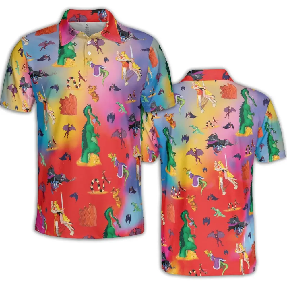 Dragon's Lair Characters AOP Men/Women Polo Shirt - 2