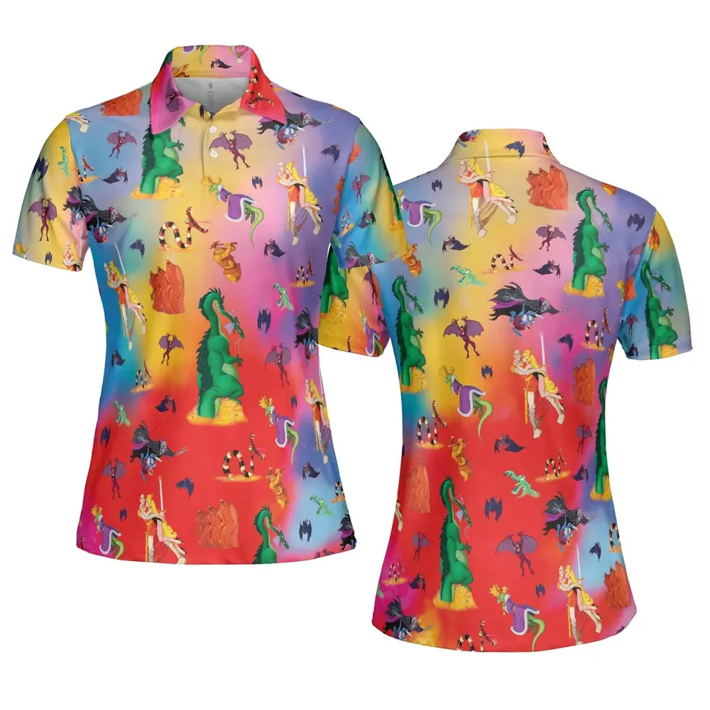 Dragon's Lair Characters AOP Men/Women Polo Shirt - 5