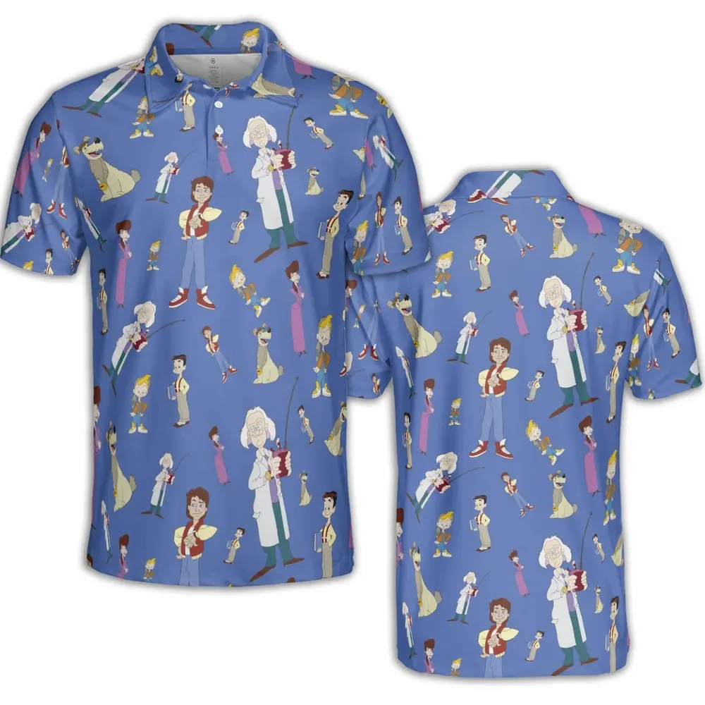 B2tf Cartoon Characters Seamless AOP Men/Women Polo Shirt - 2