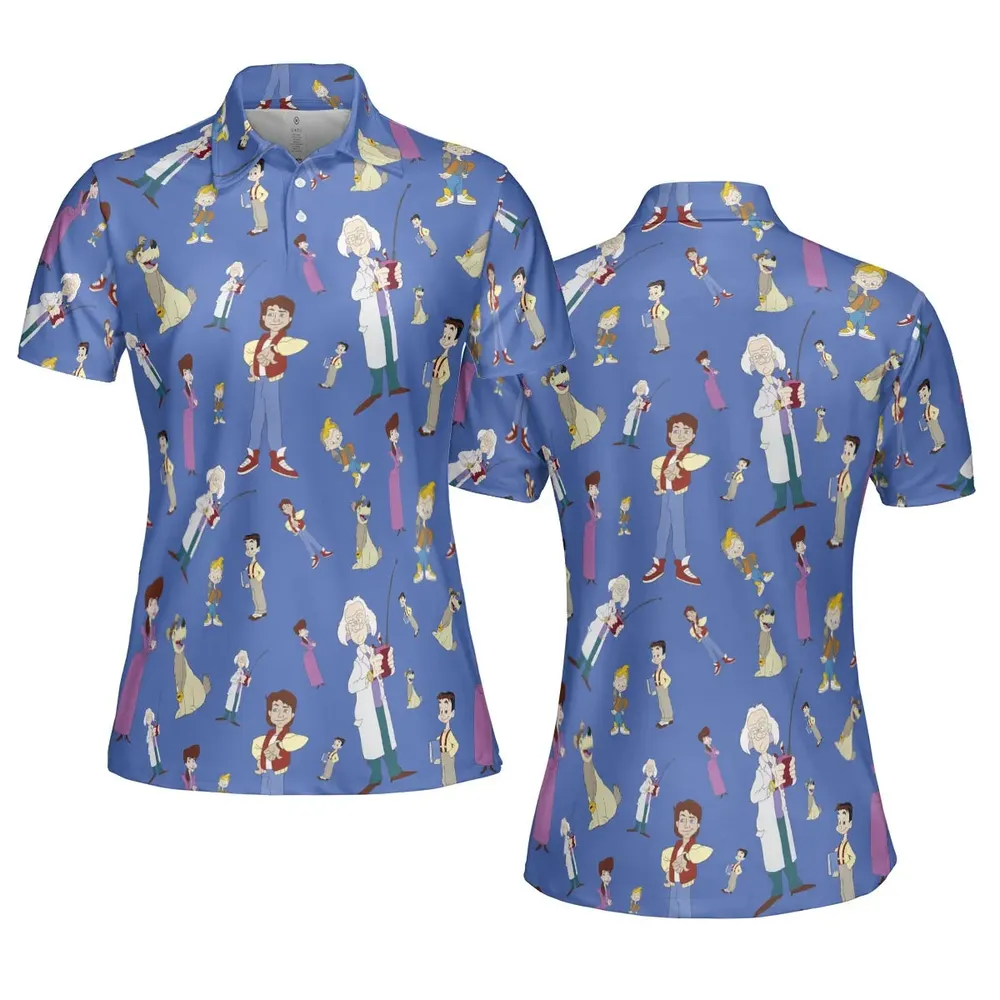 B2tf Cartoon Characters Seamless AOP Men/Women Polo Shirt - 5