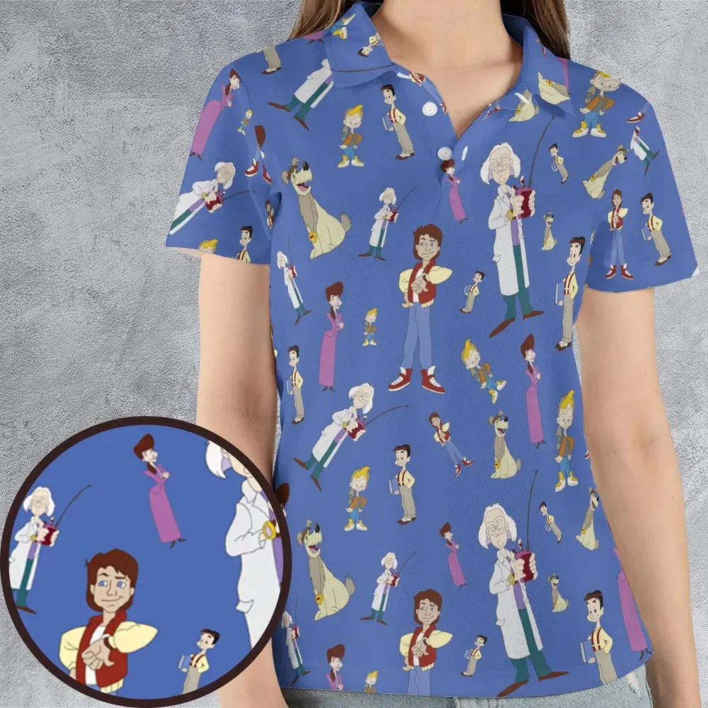 B2tf Cartoon Characters Seamless AOP Men/Women Polo Shirt - 4