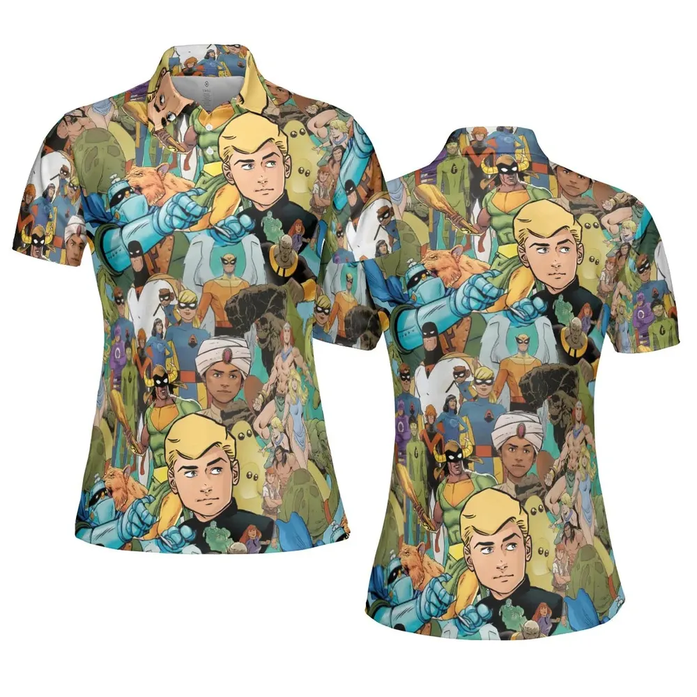 Futures Quest Heroes AOP Men/Women Polo Shirt - 5