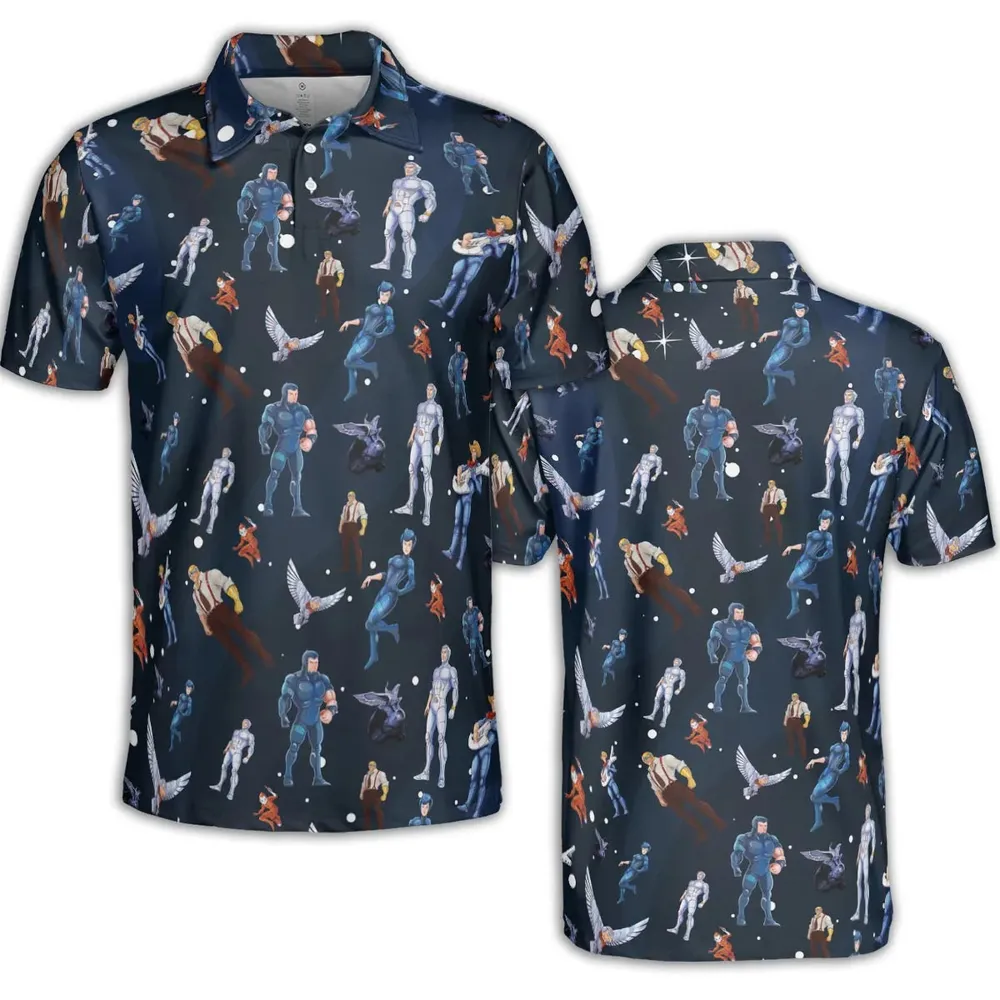 Silverhawks Cartoon Characters AOP Men/Women Polo Shirt - 2