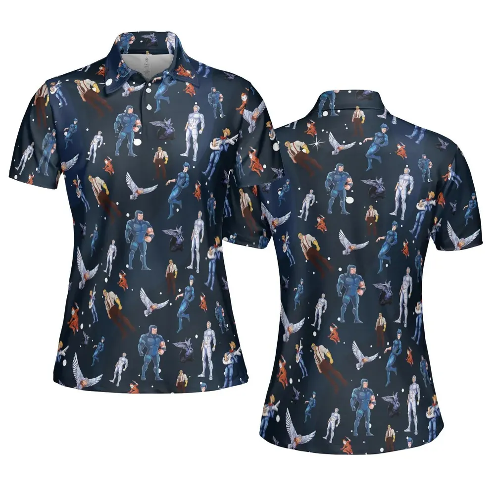 Silverhawks Cartoon Characters AOP Men/Women Polo Shirt - 5