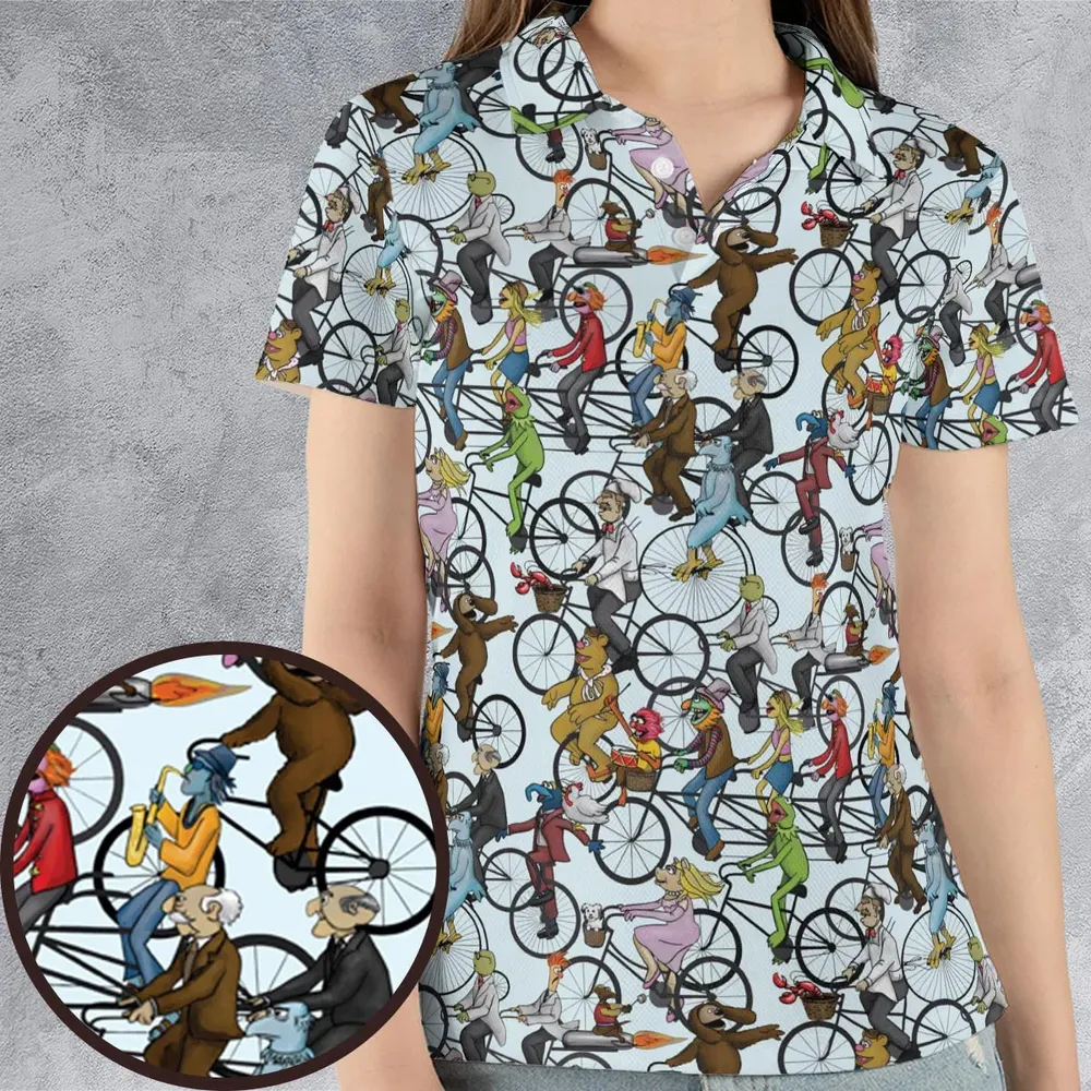 Tour De Muppet The Muppet Movie AOP Men/Women Polo Shirt - 4