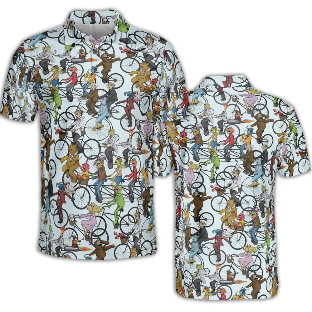 Tour De Muppet The Muppet Movie AOP Men/Women Polo Shirt - 2