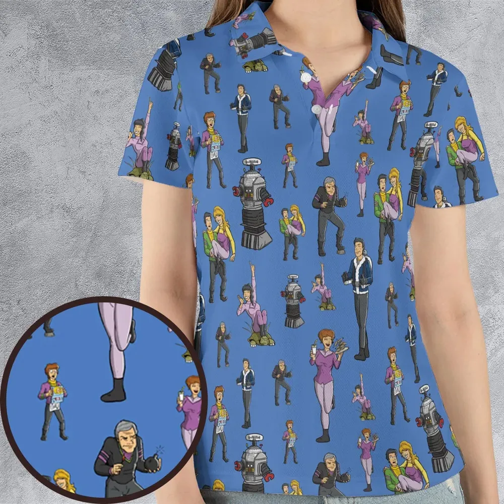 Lost In Space Characters AOP Men/Women Polo Shirt - 4