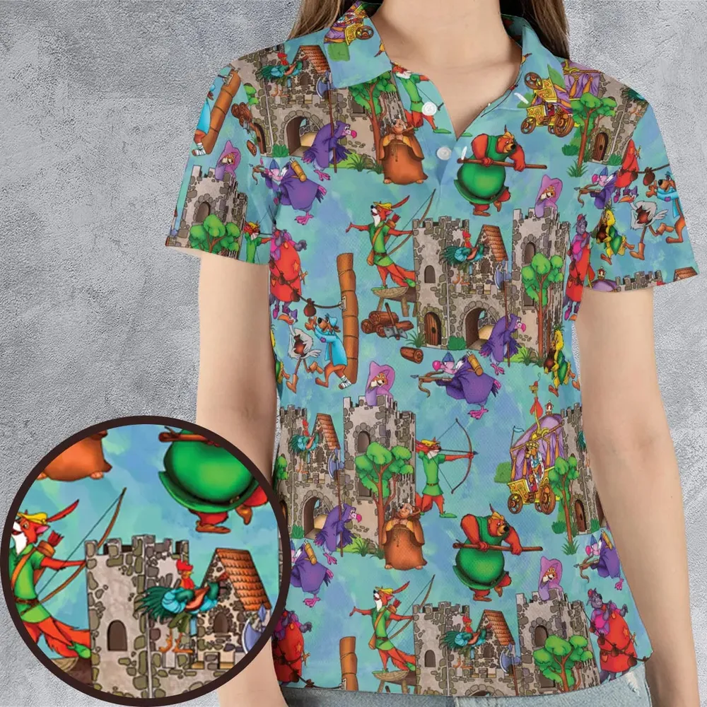 Steal From the Rich Robin Hood AOP Men/Women Polo Shirt - 4