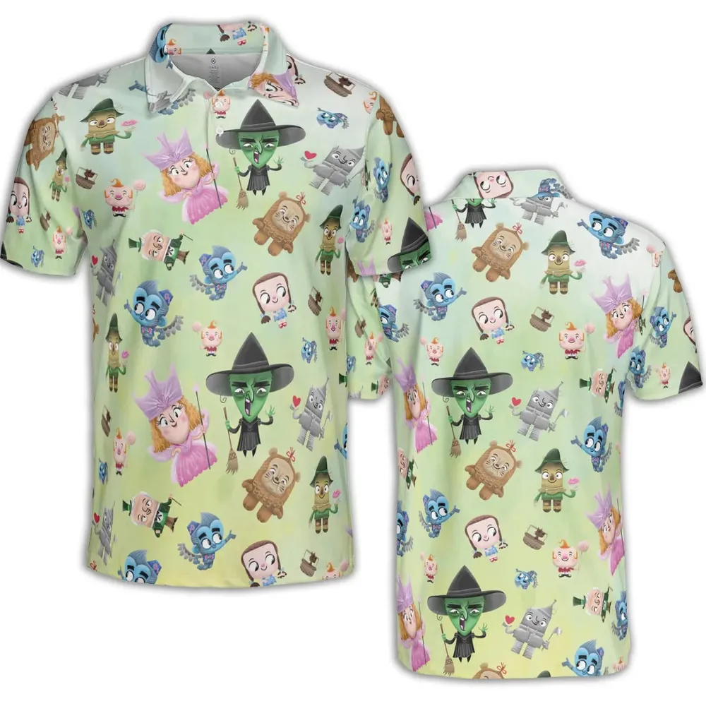 Glinda and Elphaba Meet and Greet AOP Men/Women Polo Shirt - 2