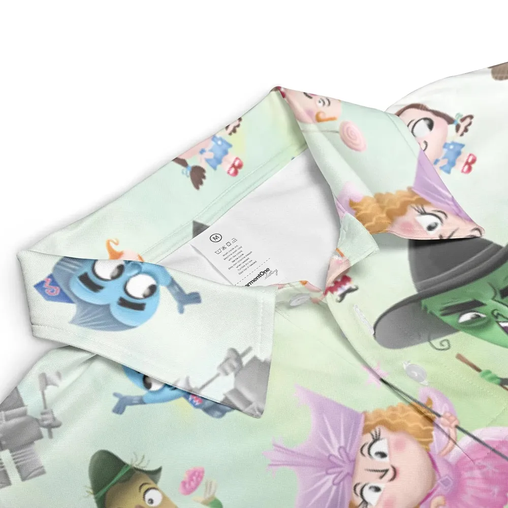 Glinda and Elphaba Meet and Greet AOP Men/Women Polo Shirt - 3
