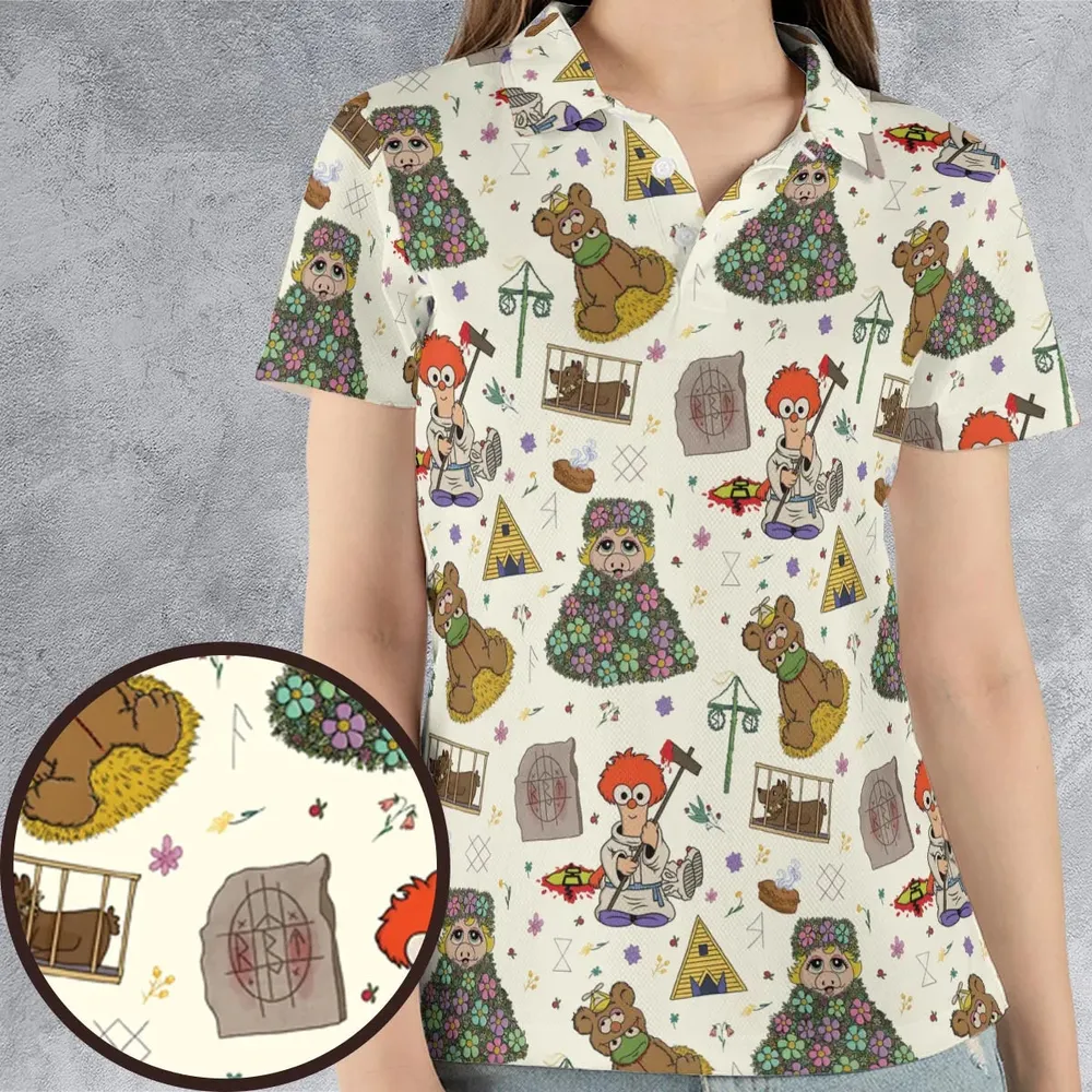 Festivites Midsommar Muppet Babies AOP Men/Women Polo Shirt - 4