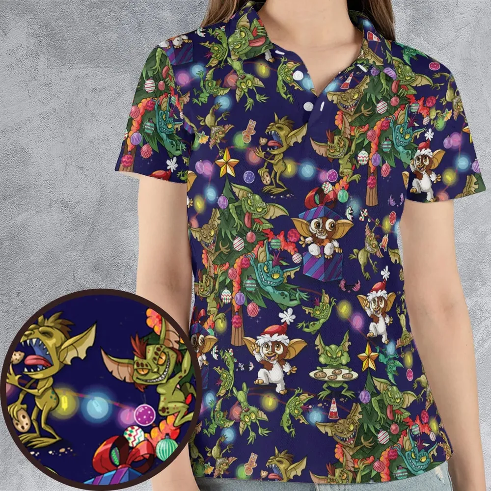 Christmas Movie Little Monsters Greamlins AOP Men/Women Polo Shirt - 4