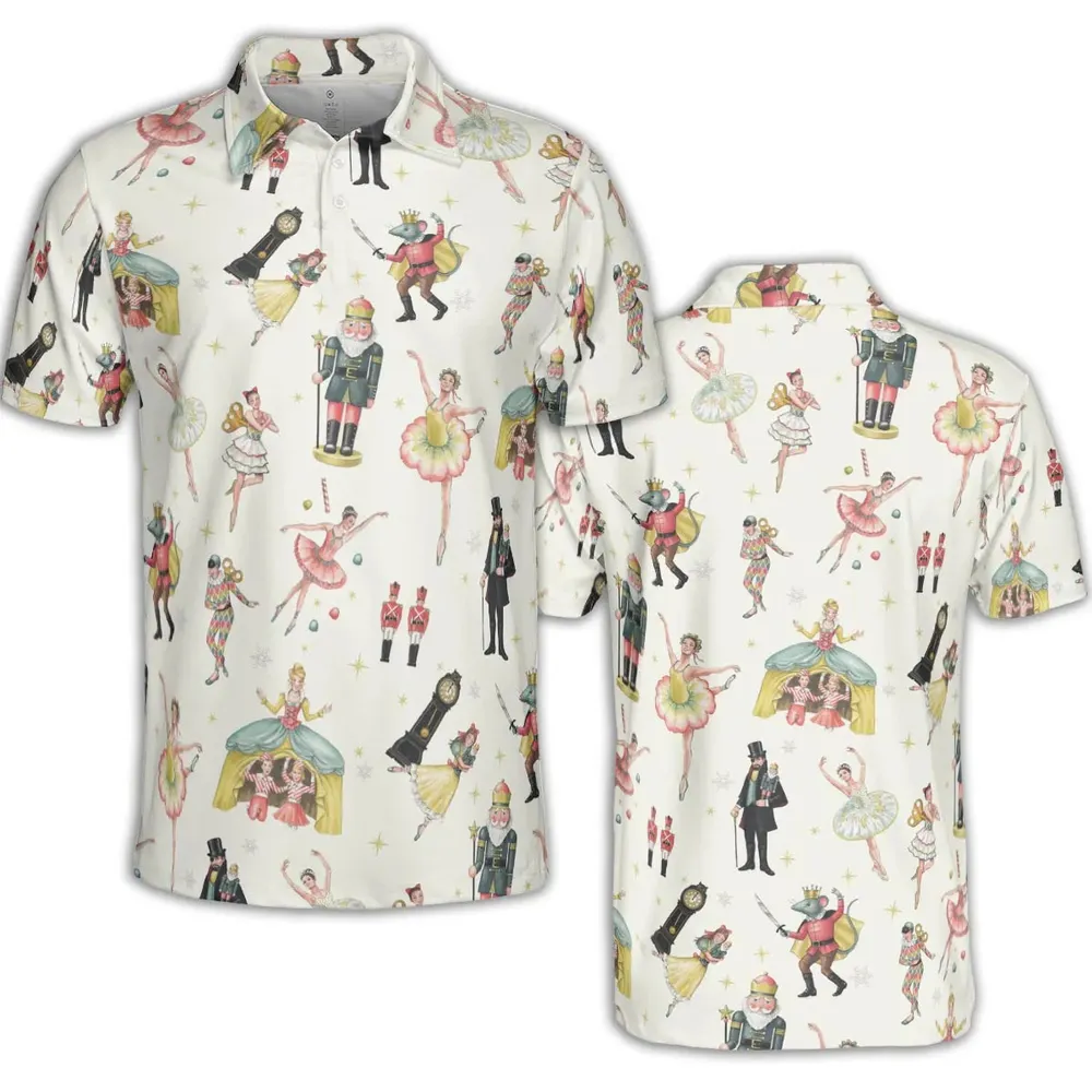 Plum Fairy for Holiday The Nutcracker AOP Men/Women Polo Shirt - 2