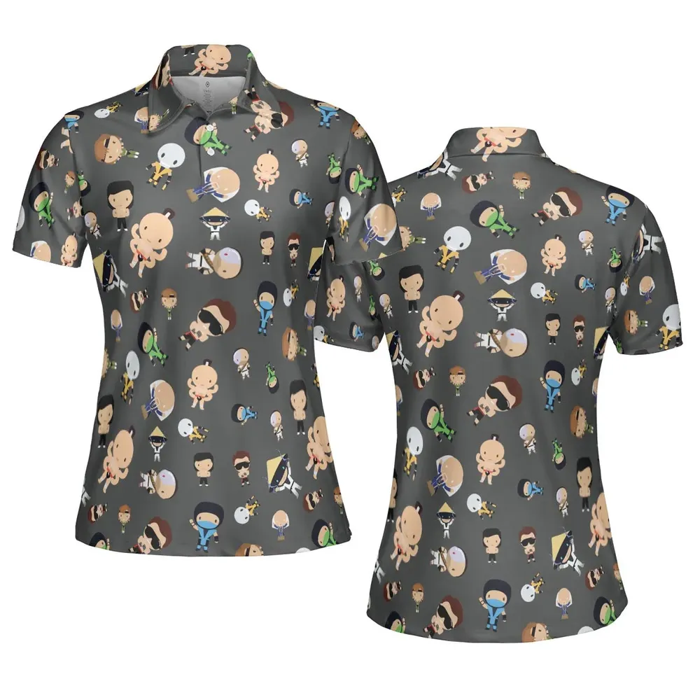 Finish Him Mortal Kombat AOP Men/Women Polo Shirt - 5