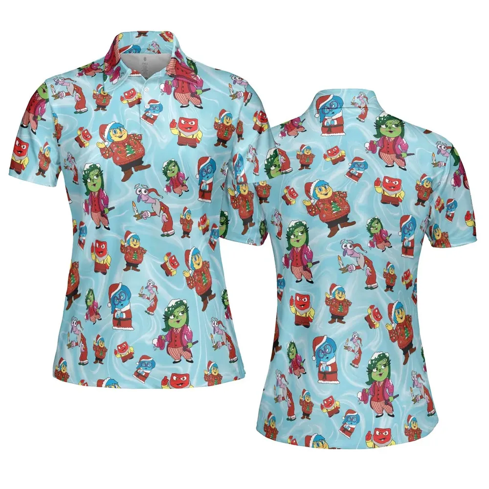 Santa's Emotion Inside Out AOP Men/Women Polo Shirt - 5