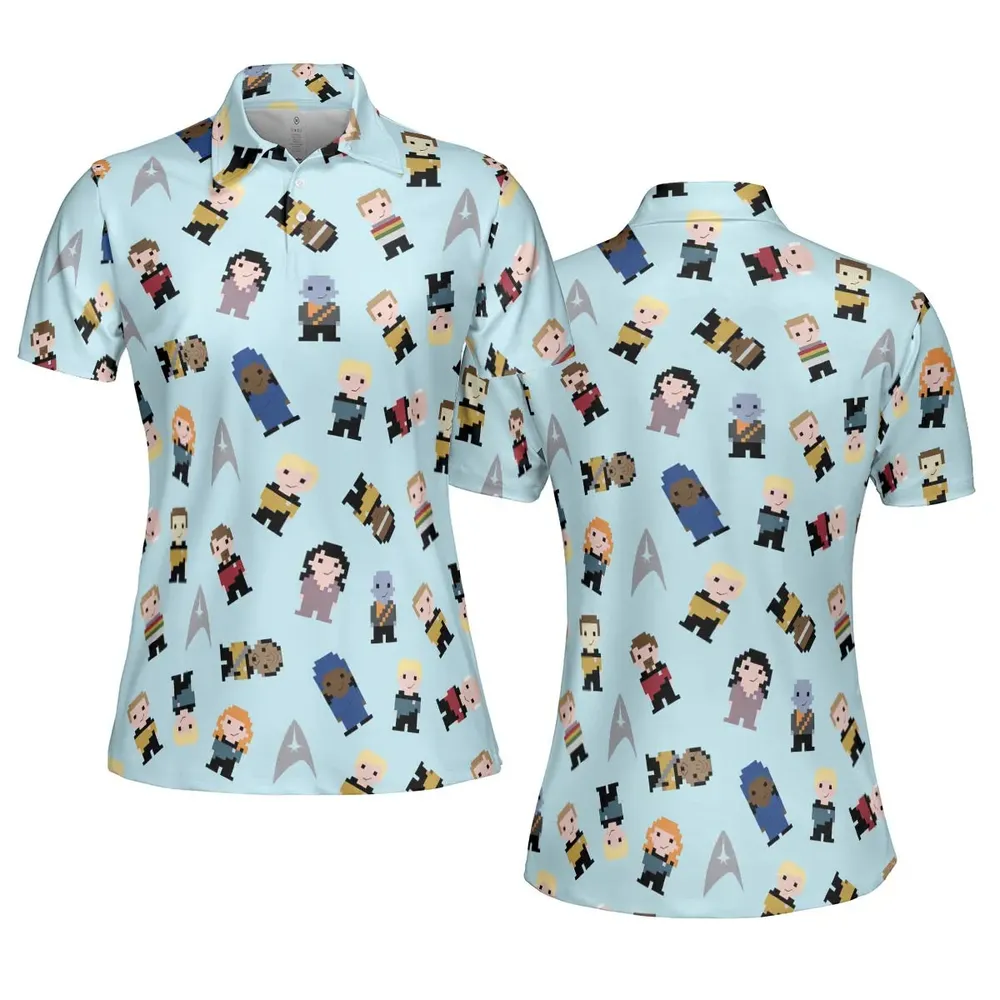 Star Pixel Star Trek AOP Men/Women Polo Shirt - 5