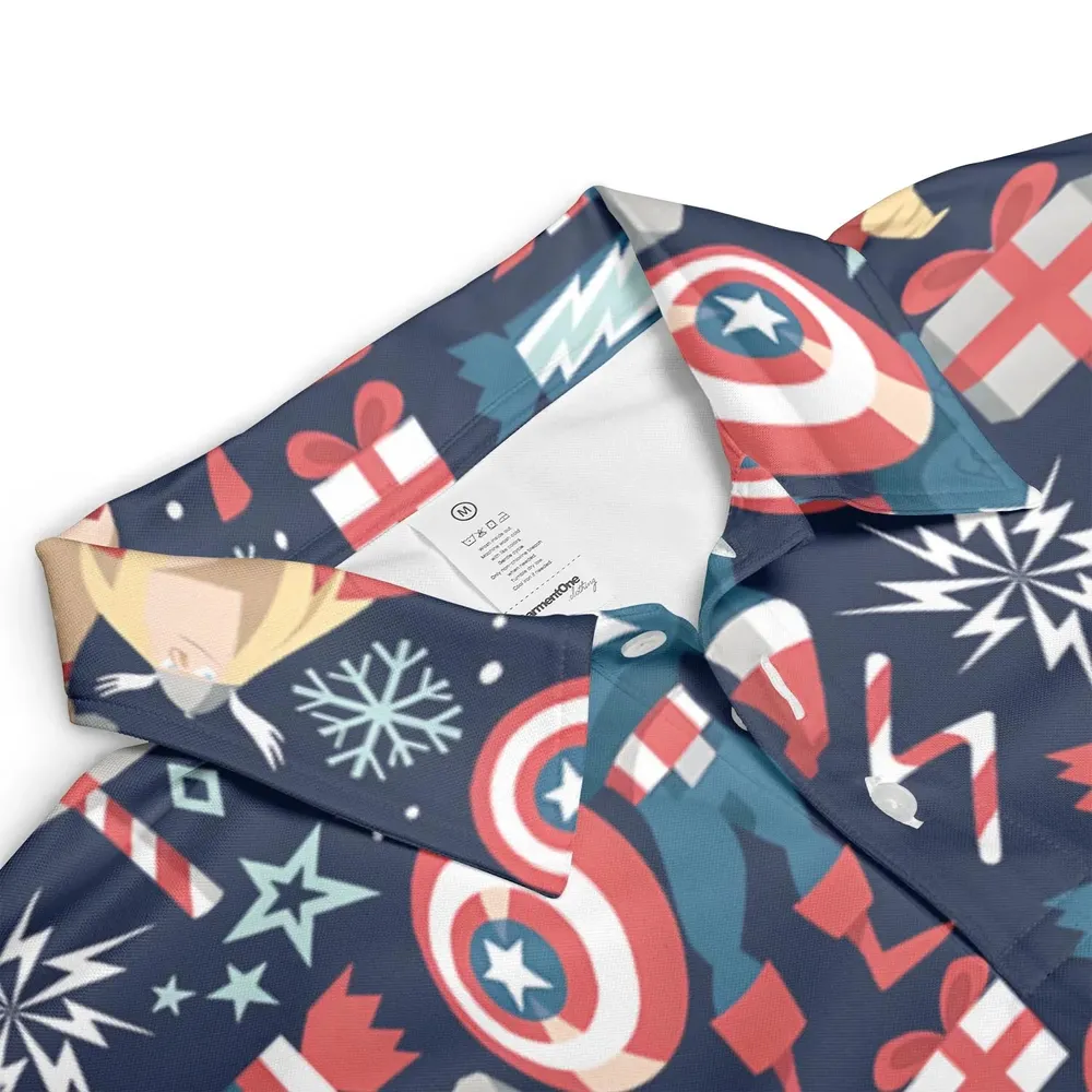 Marvelous Christmas AOP Men/Women Polo Shirt - 3