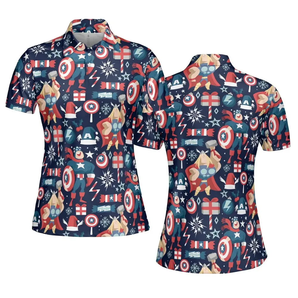 Marvelous Christmas AOP Men/Women Polo Shirt - 5