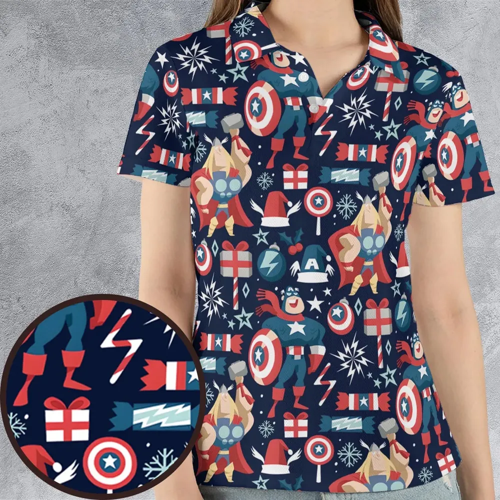 Marvelous Christmas AOP Men/Women Polo Shirt - 4