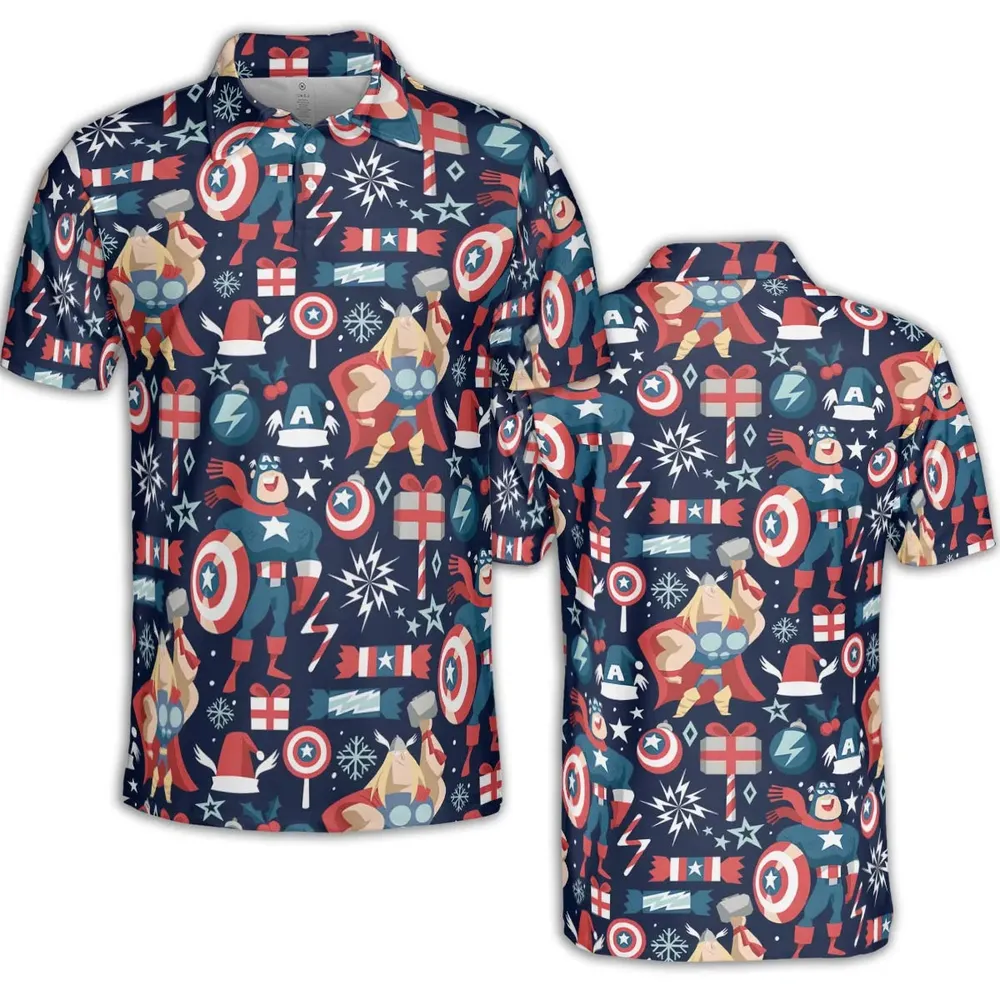 Marvelous Christmas AOP Men/Women Polo Shirt - 2