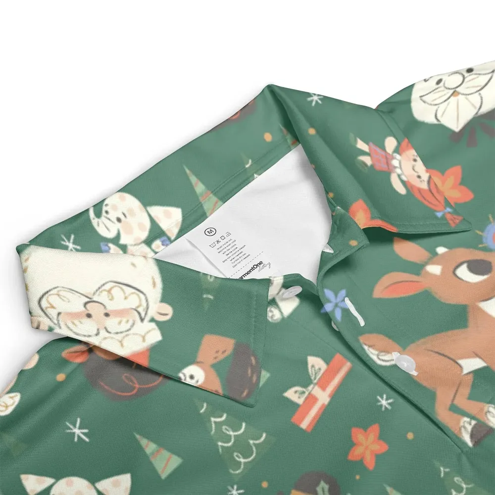 Rudolph The Red Nosed Reindeer Characters AOP Men/Women Polo Shirt - 3