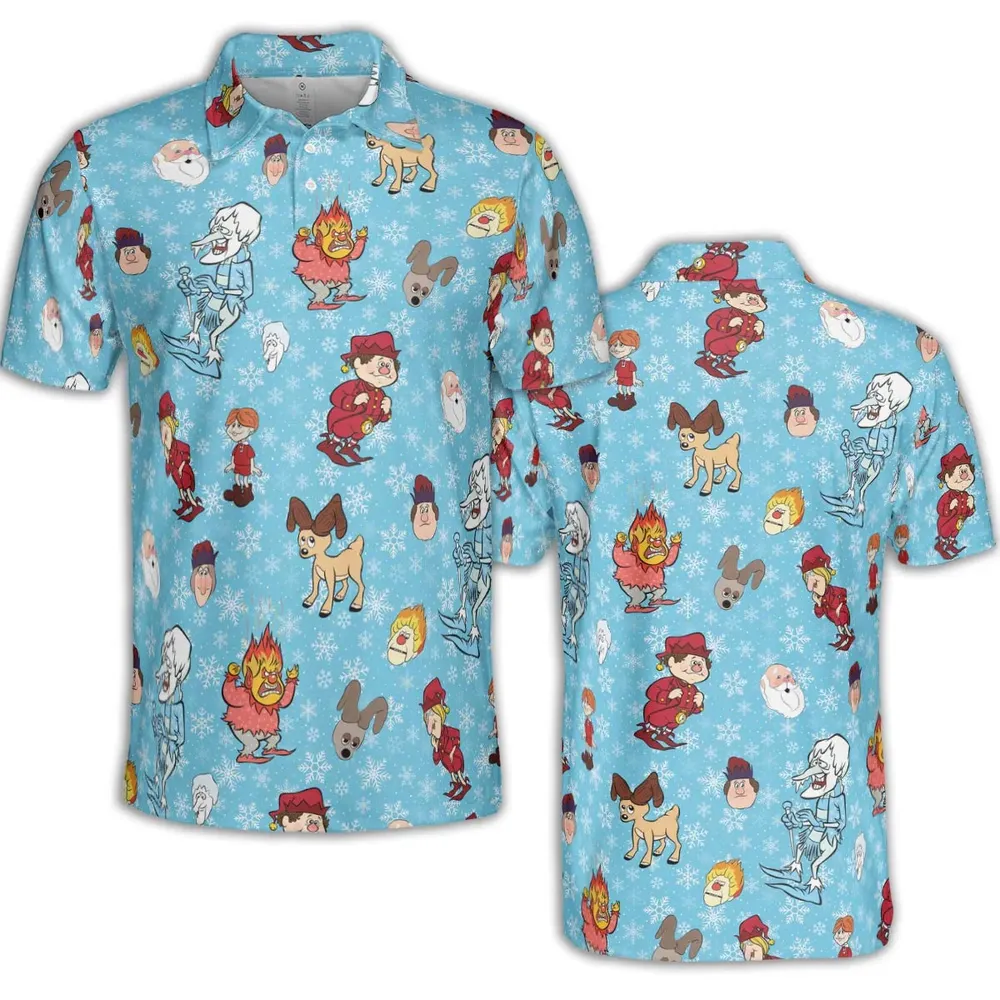 A Miser Brothers The Year Without a Santa Claus AOP Men/Women Polo Shirt - 2