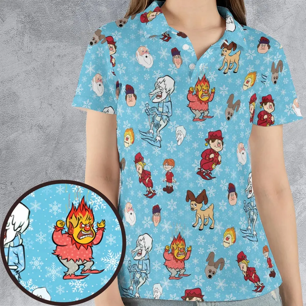 A Miser Brothers The Year Without a Santa Claus AOP Men/Women Polo Shirt - 4