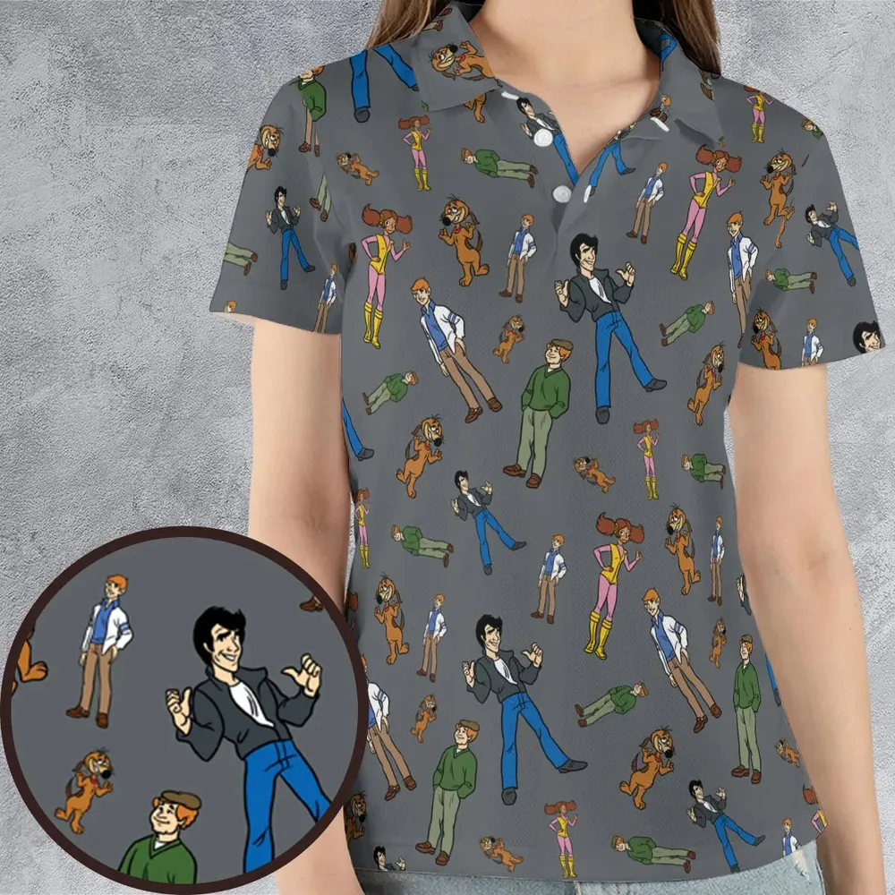 Nostalgic Gang The Fonz and the Happy Days Gang AOP Men/Women Polo Shirt - 4