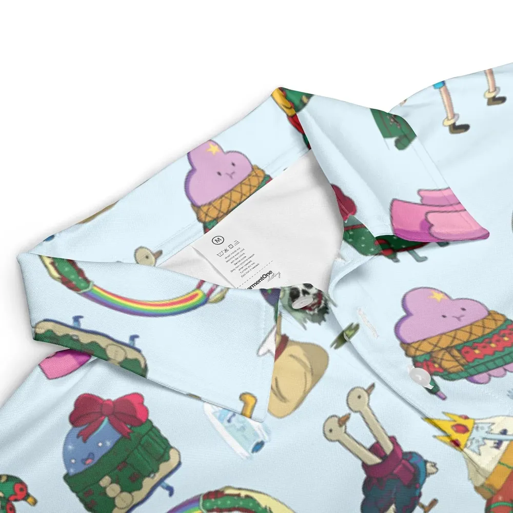 Ugly Sweater Adventure Time AOP Men/Women Polo Shirt - 3