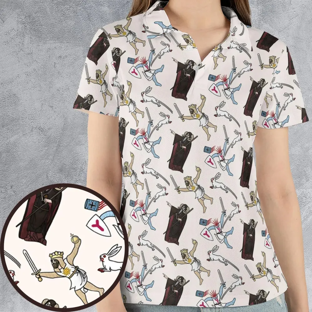 The Killer Rabbit Monty Python AOP Men/Women Polo Shirt - 4