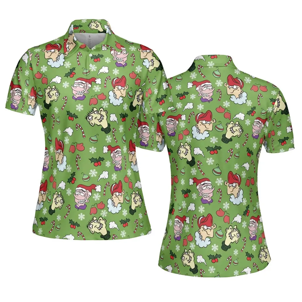 Holiday Mischief Ed Edd n Eddy AOP Men/Women Polo Shirt - 5