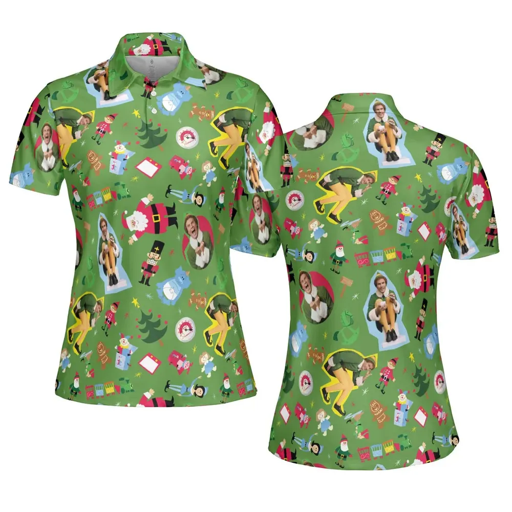 Santa Know Him Elf AOP Men/Women Polo Shirt - 5