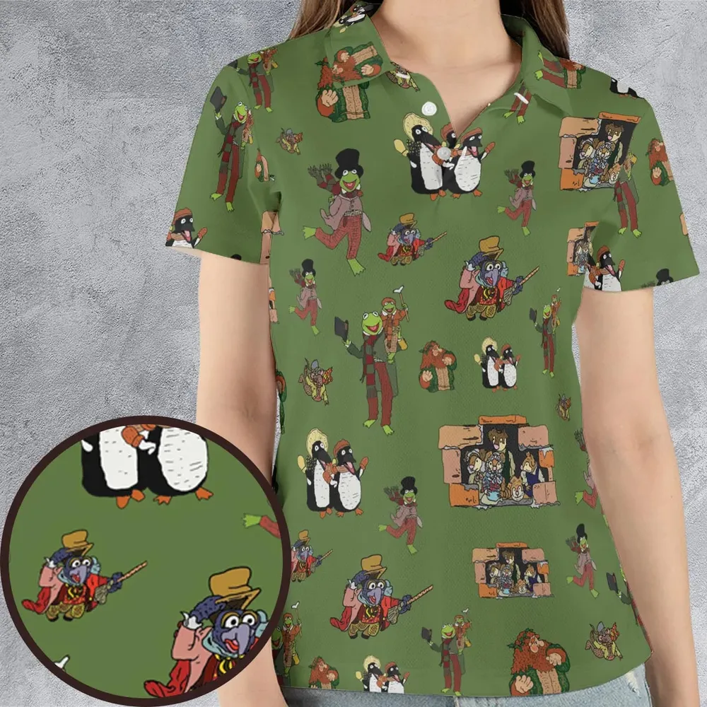 The Muppet Christmas Carol Characters AOP Men/Women Polo Shirt - 4