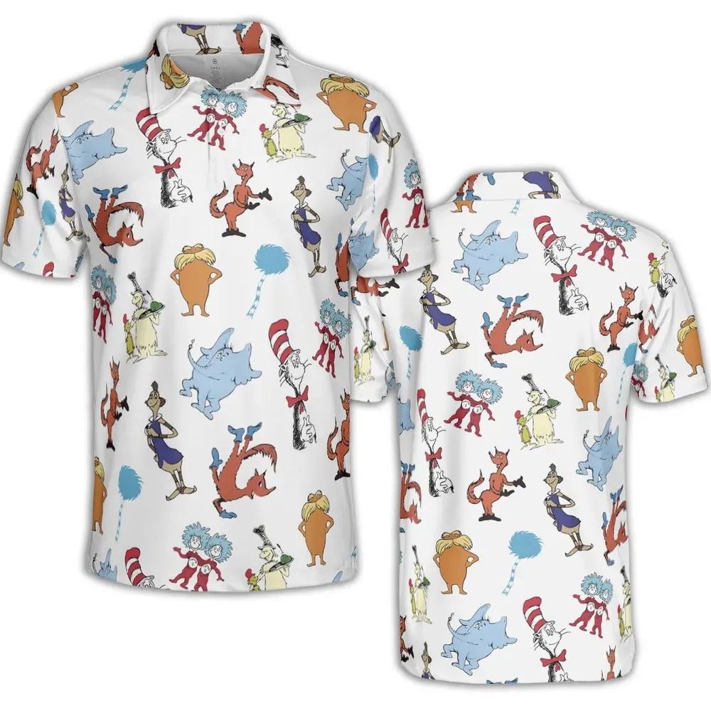 Seuss Swag Dr. Seuss AOP Men/Women Polo Shirt - 2