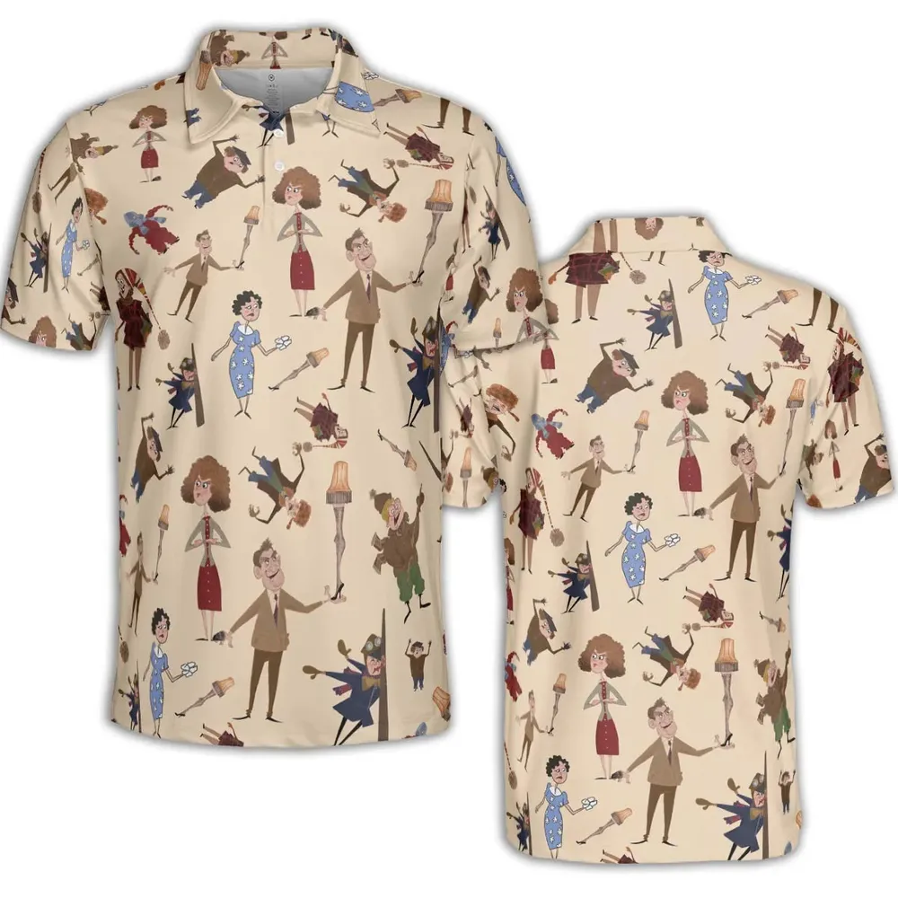 A Christmas Story Characters AOP Men/Women Polo Shirt - 2