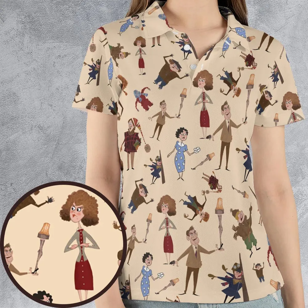 A Christmas Story Characters AOP Men/Women Polo Shirt - 4