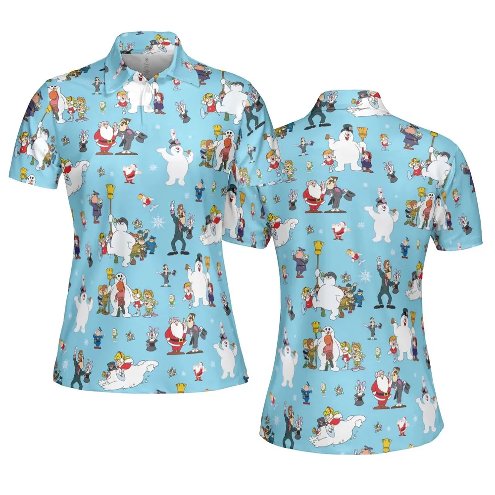 Cast Frosty The Snowman AOP Men/Women Polo Shirt - 5