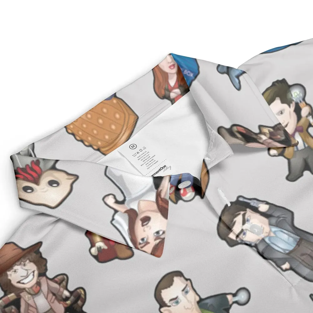 Cartoon Who Doctor Who AOP Men/Women Polo Shirt - 3