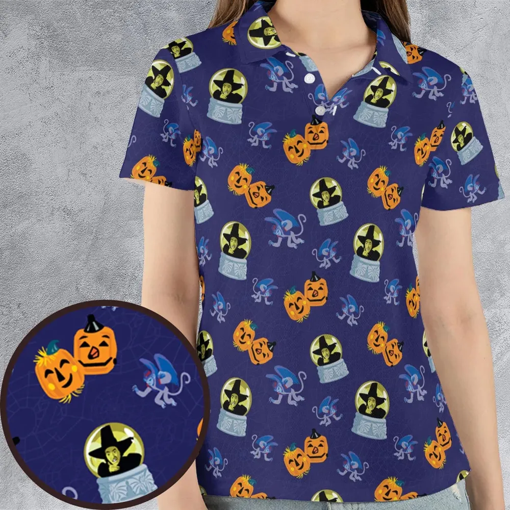Wicked Witch Flying Monkey AOP Men/Women Polo Shirt - 4