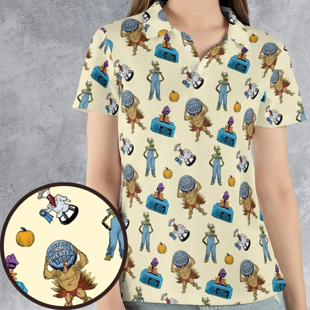 Turkey Day Marathon Telethon MST3K AOP Men/Women Polo Shirt - 4