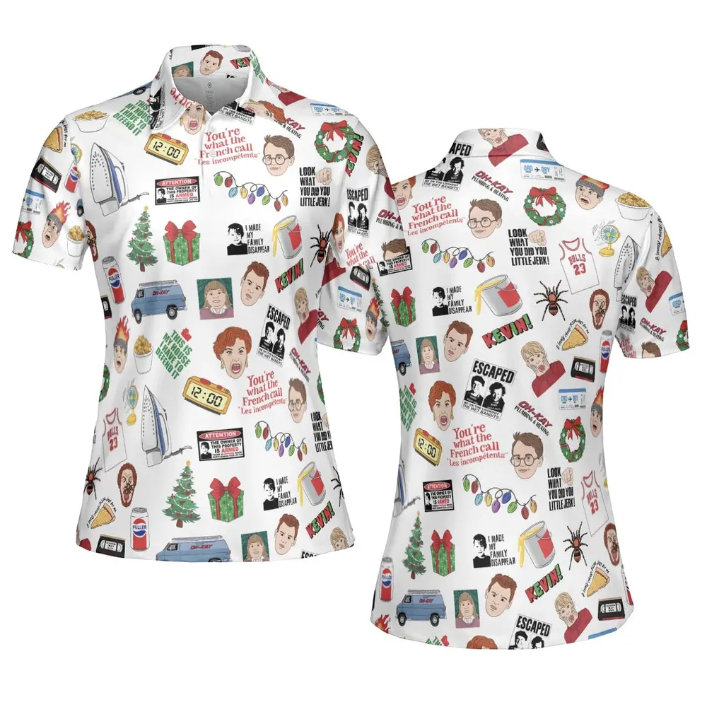 Holiday Pranks Home Alone AOP Men/Women Polo Shirt - 5